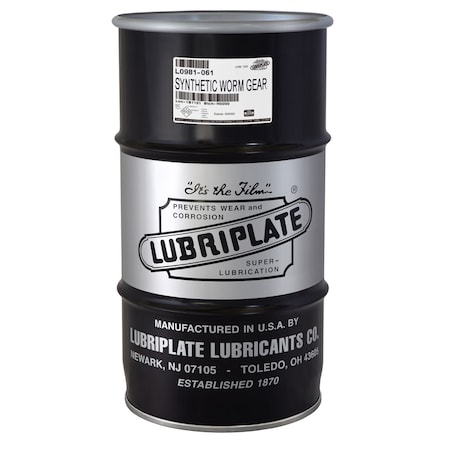 Lubriplate Syn Worm Gear Lube, 1/4 Drum, Pao, Synthetic Fluid For Worm Gear Boxes L0981-061